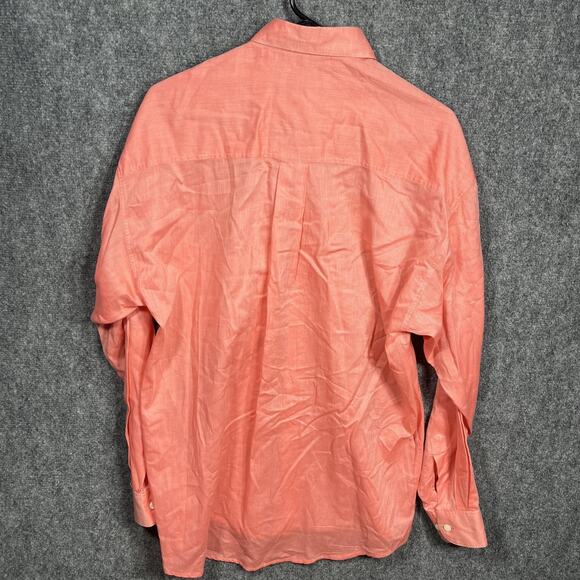 Haupt Germany Shirt Men’s 14½ S Orange Button-Up Long Sleeve - Picture 11 of 12